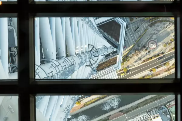 Skytree through a window