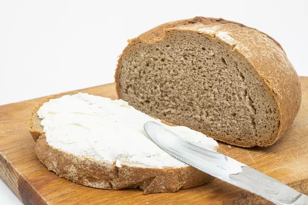Slice of the bread with Sour Cream