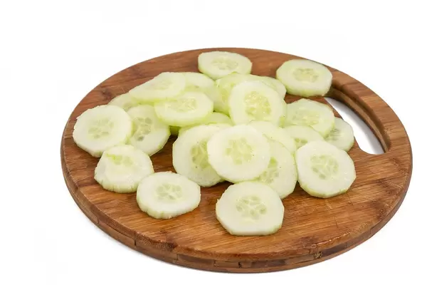 Sliced Cucumber on the cutting board (Flip 2019)