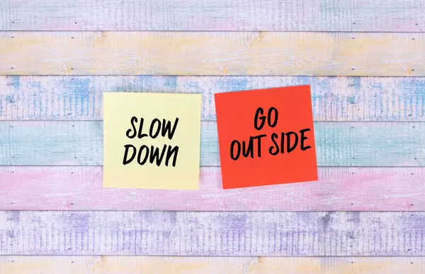 Slow Down, Go Outside - sticky notes set