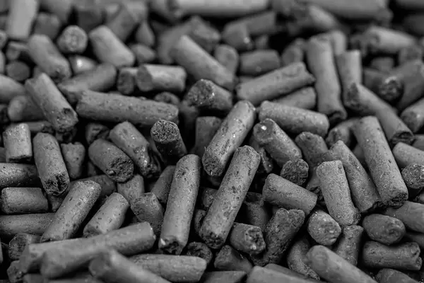 Small activated carbon granules, used in purification for water filters