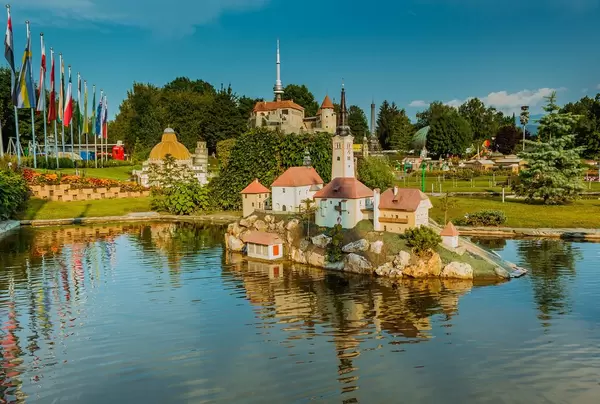 Small Bled church on island