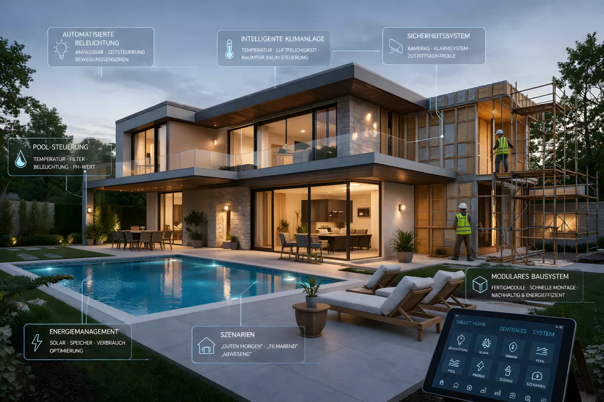 Smart Home mit automatischen Funktionen und Sicherheit