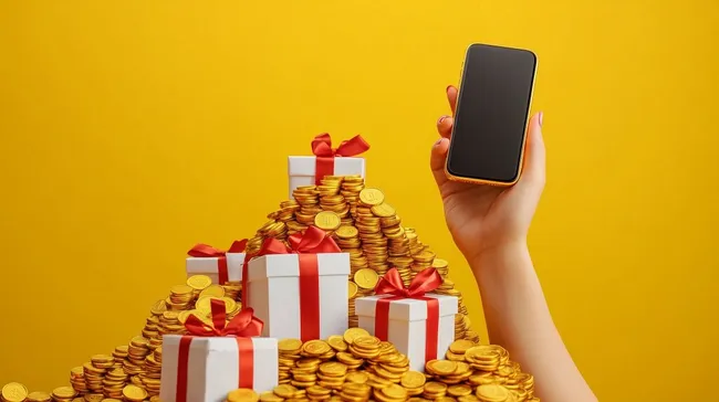 Smartphone-Kontrolle über Bargeld und Geschenke