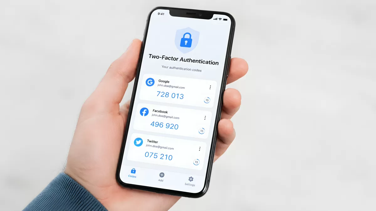 Smartphone zeigt Zwei-Faktor-Authentifizierung App