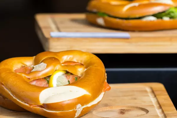 Smoked Salmon Cream Cheese Pretzel