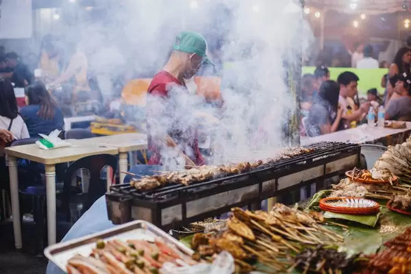 Smokey grill by a vendor, Bacolod City