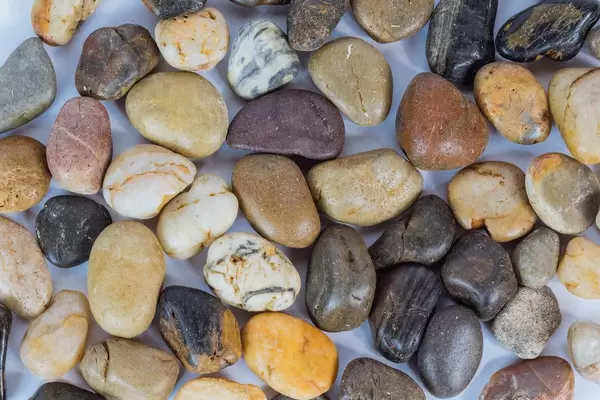 Smooth river stones background