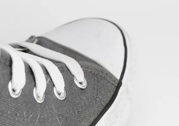 Sneaker laces closeup