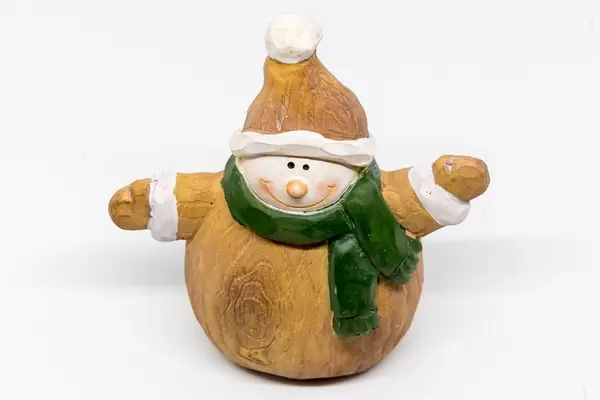 Snowman made of wood