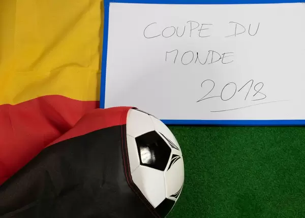 Soccer ball covered with Germany flag