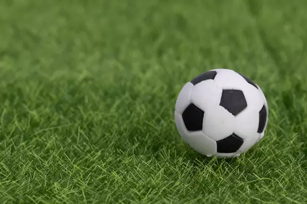 Soccer ball on green grass