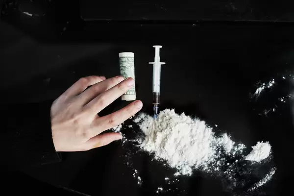 Social disaster and epidemic of narcotic addiction concept