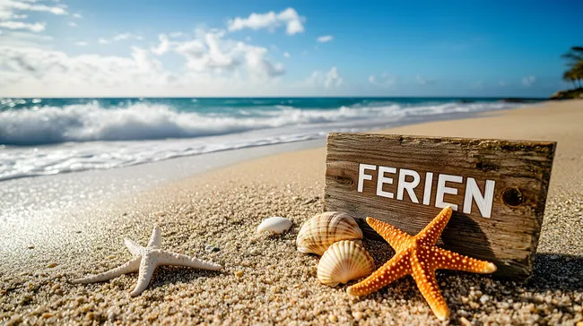 Sommerliche Strandstimmung mit Dekorationselementen