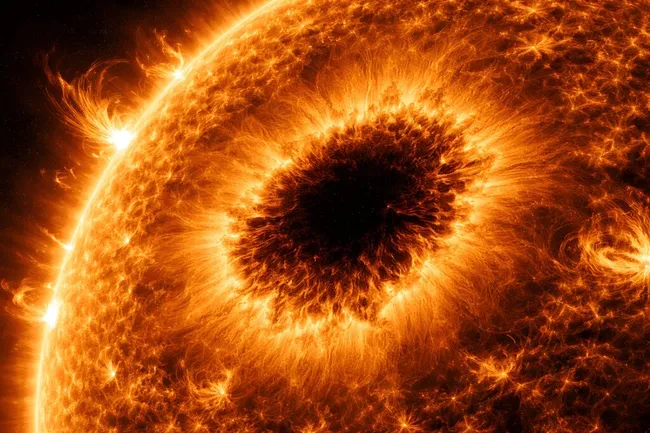 Sonnenaktivität in intensiver Feuerglut