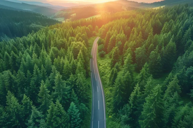 Sonnenaufgang in einer Berglandschaft