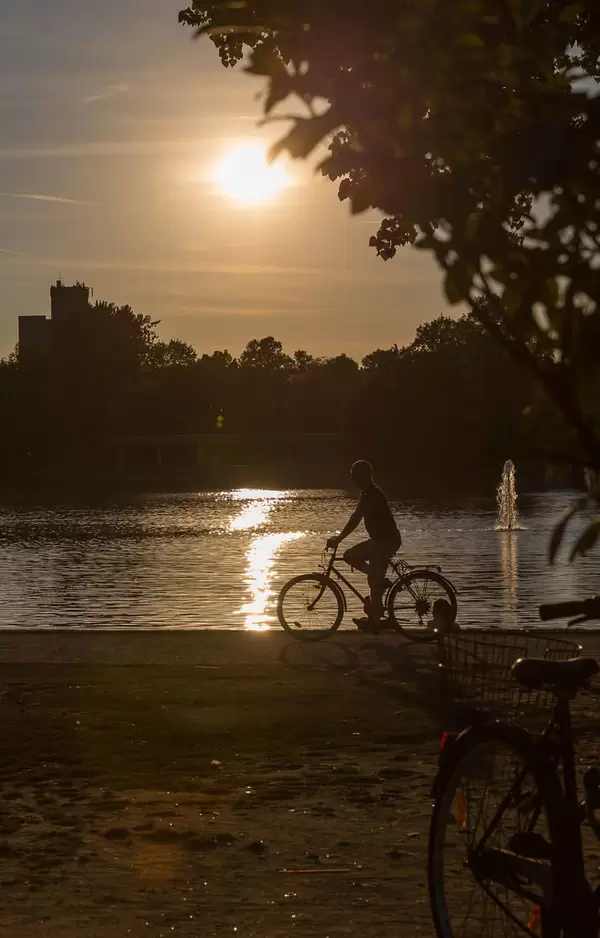 Sonnenuntergang am Aachener Weiher