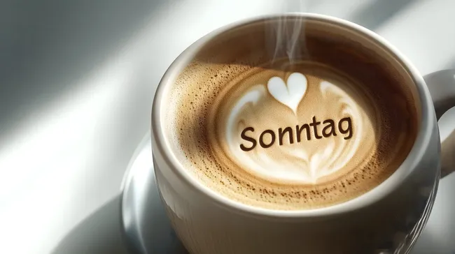 Sonntäglicher Kaffeegenuss mit Herz-Milchschaum