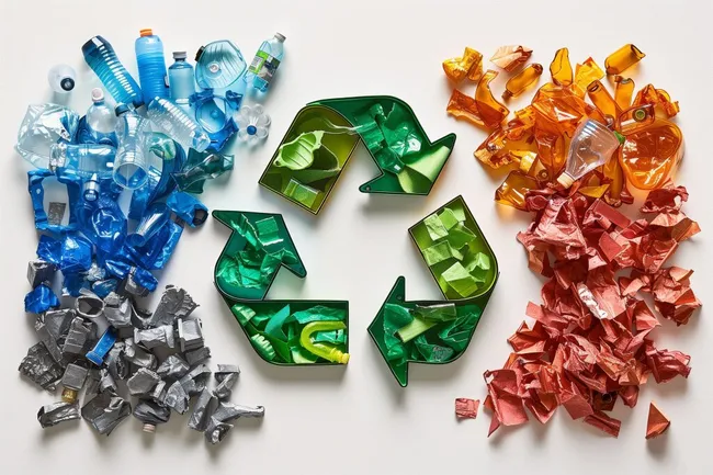 Sortierte Kunststoffabfälle für Recycling