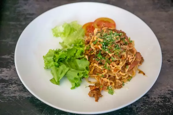 Spaghetti Bolognese for Lunch on a Wodden Table