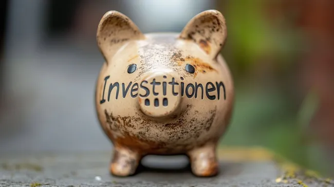 Sparschwein für Investitionen als Symbol der Finanzplanung
