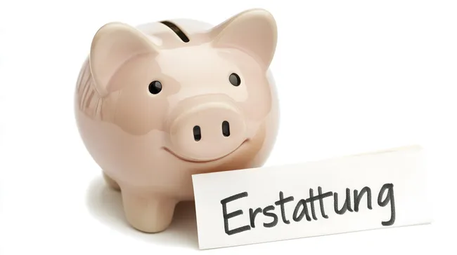 Sparschwein für Rückerstattungen und Steuervergünstigungen