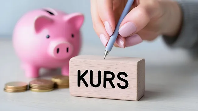 Sparschwein und Finanzkurs - Kredit- und Anlageplanung