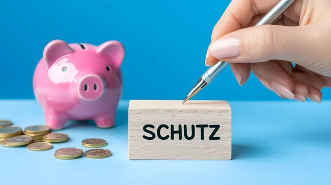 Sparschwein und Schutz für Finanzen und Ersparnisse