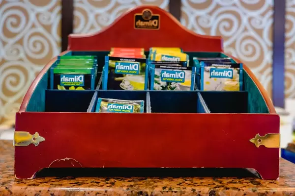 Special green tea on display at a local cake house (Flip 2019)