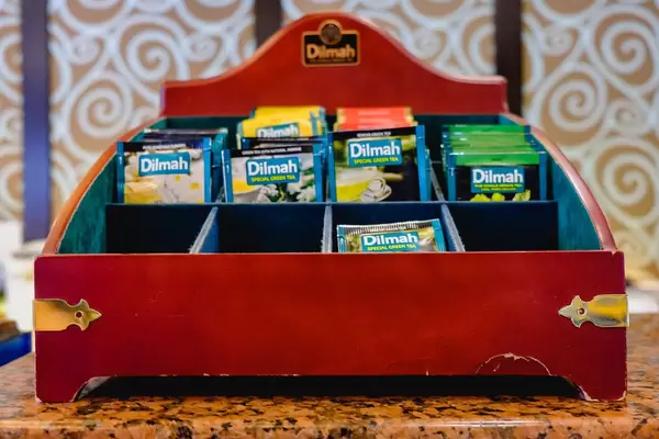 Special green tea on display at a local cake house.jpg