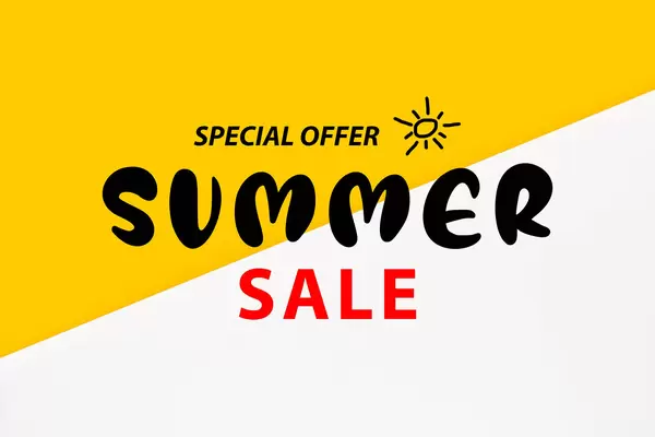 Special offer - Summer sale on bright colorful background