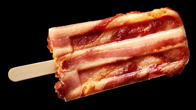 Speckig-süßer Eis-Snack auf Holzstab