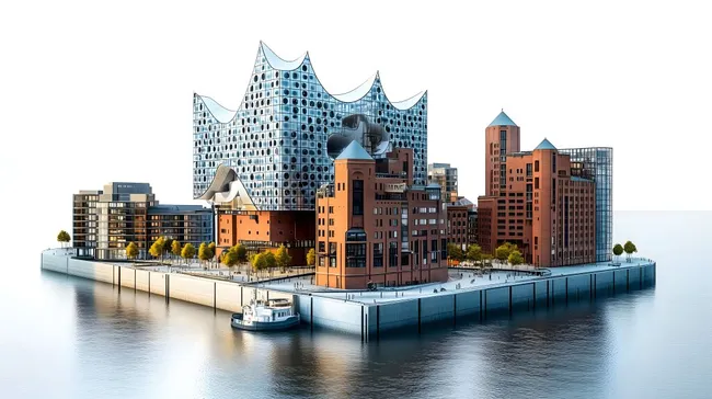 Spektakuläre Architektur der Hamburger Elbphilharmonie