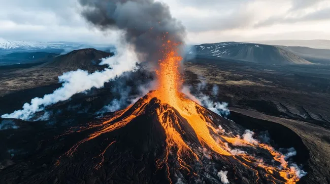 Spektakuläre Vulkanerruption in Island
