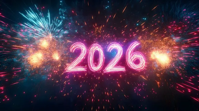 Spektakuläres Feuerwerk zum Jahreswechsel 2026