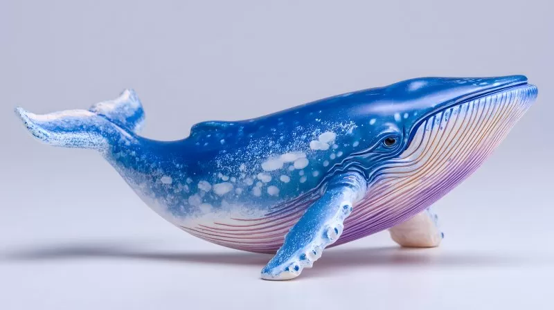 Spielzeugwal mit Farbverlauf