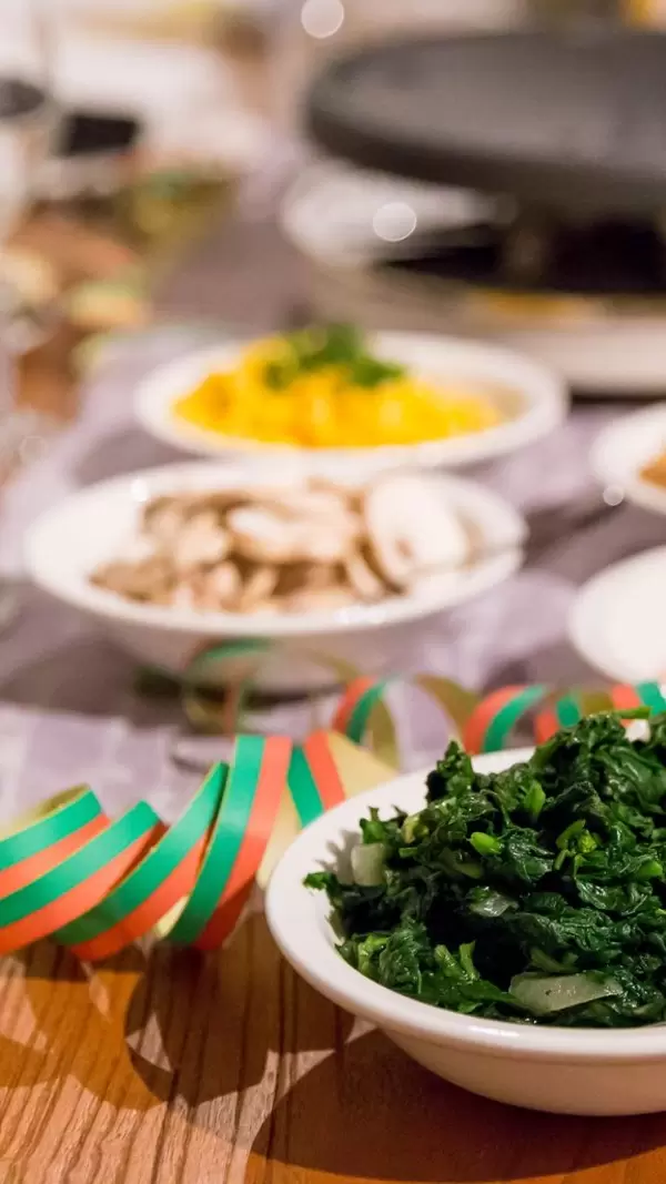 Spinach as a side dish