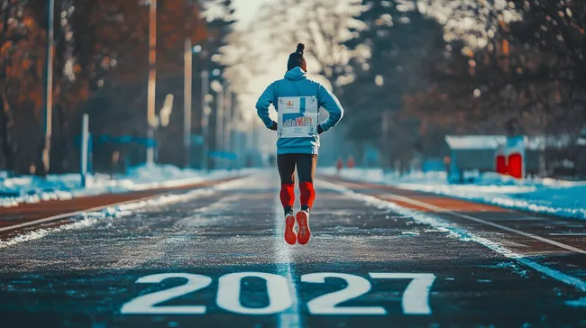 Sportler startet ins neue Jahr auf Winterlaufstrecke