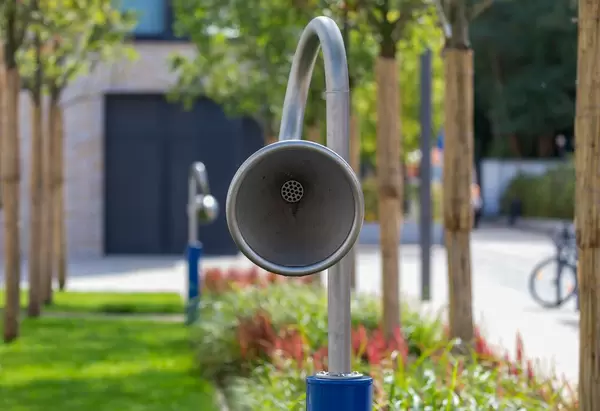 Sprachrohr am Spielplatz in Köln-Braunsfeld