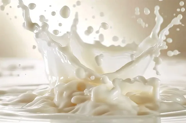 Spritzer von Milch in Zeitlupe