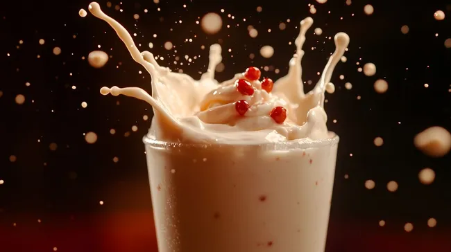 Spritziger Fruchtsmoothie mit Granatapfelstücken