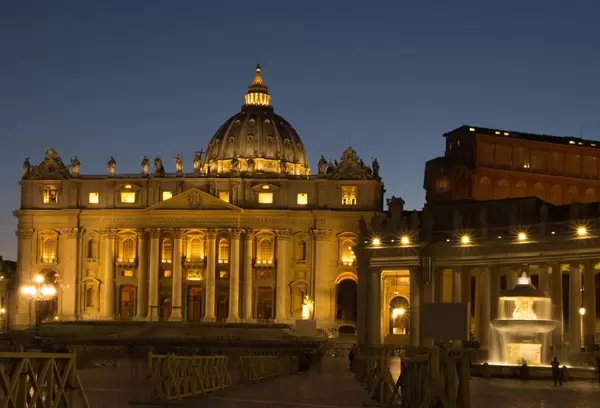 St Peter's Basilica from the Piazza San Pietro