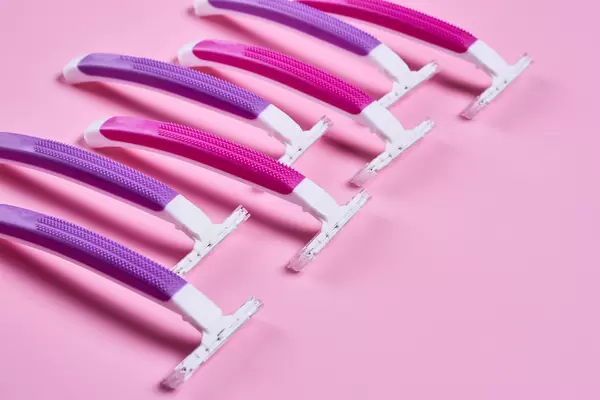 Stack of female razors