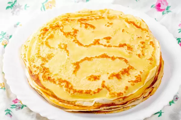 Stack of pancakes on a plate