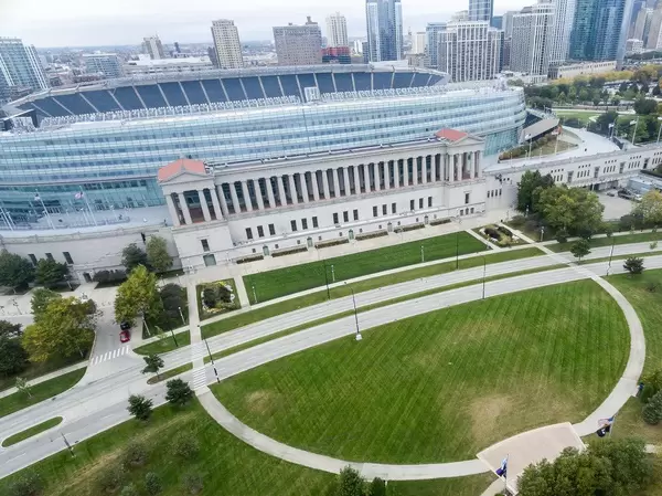 Stadion Soldier Field aus der Vogelperspektive