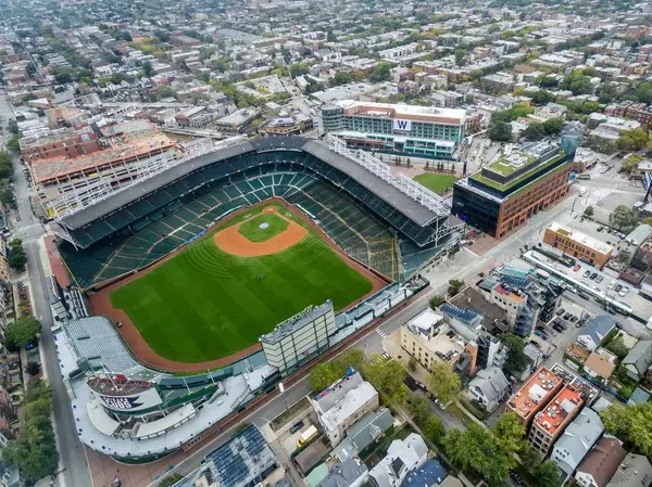 Stadion Wrigley Field aus der Vogelperspektive