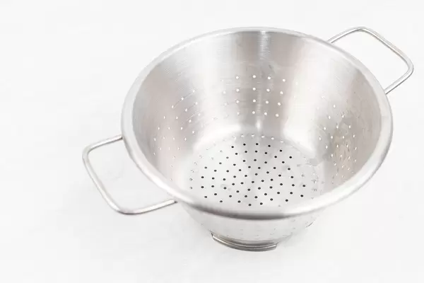Stainless Steel Strainer on the white background