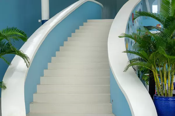 Staircase for Photoshoots with Plants around it at Istanbul Beach Club on Phu Quoc Island, Vietnam