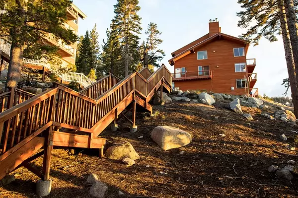 Staircase leading to a big house