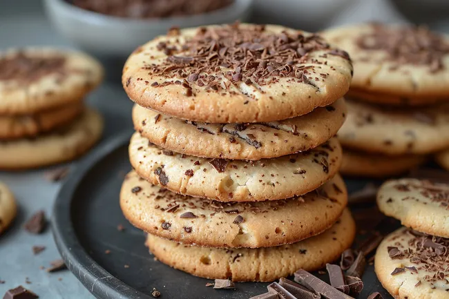 Stapel leckerer Kekse mit Schokoladenstückchen